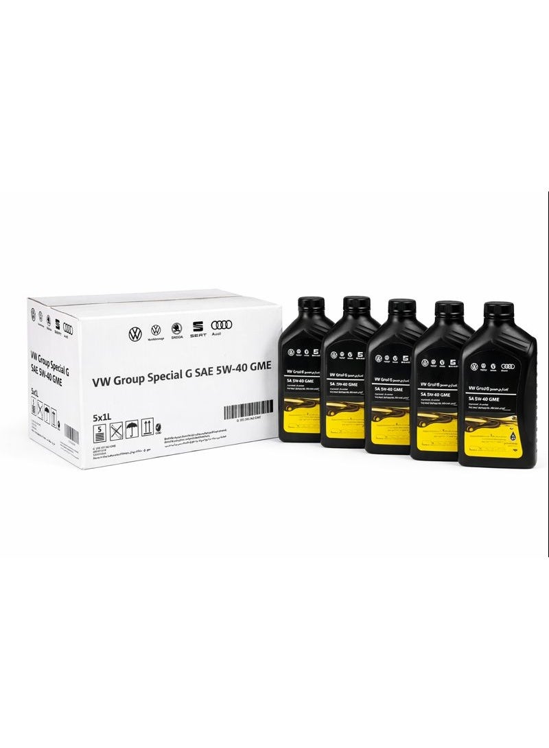 Volkswagen VAG Special G SAE 5W-40 Engine Oil – Pack of 5 (1L Each)